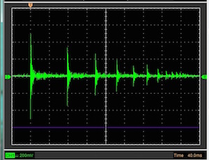 衝突間隔時間の測定　(Measurement of intervals between collisions)